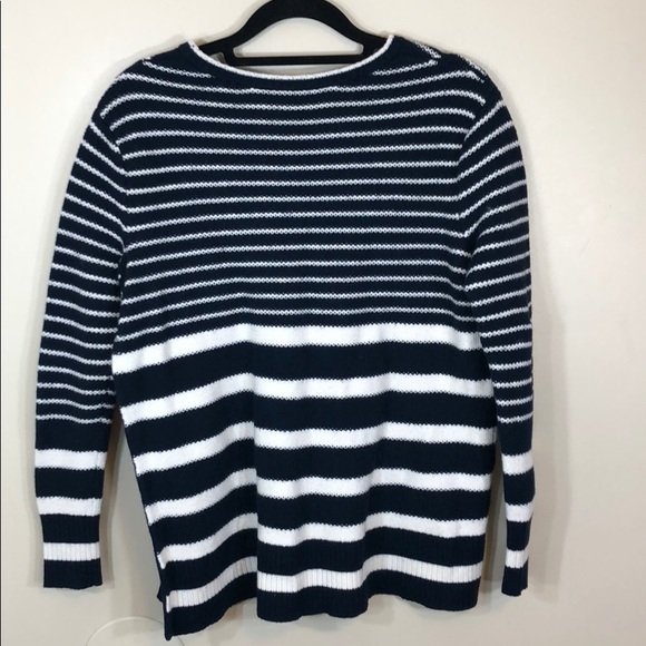 Athleta Woolblend Striped Side Slip Sweater - Picture 3 of 8